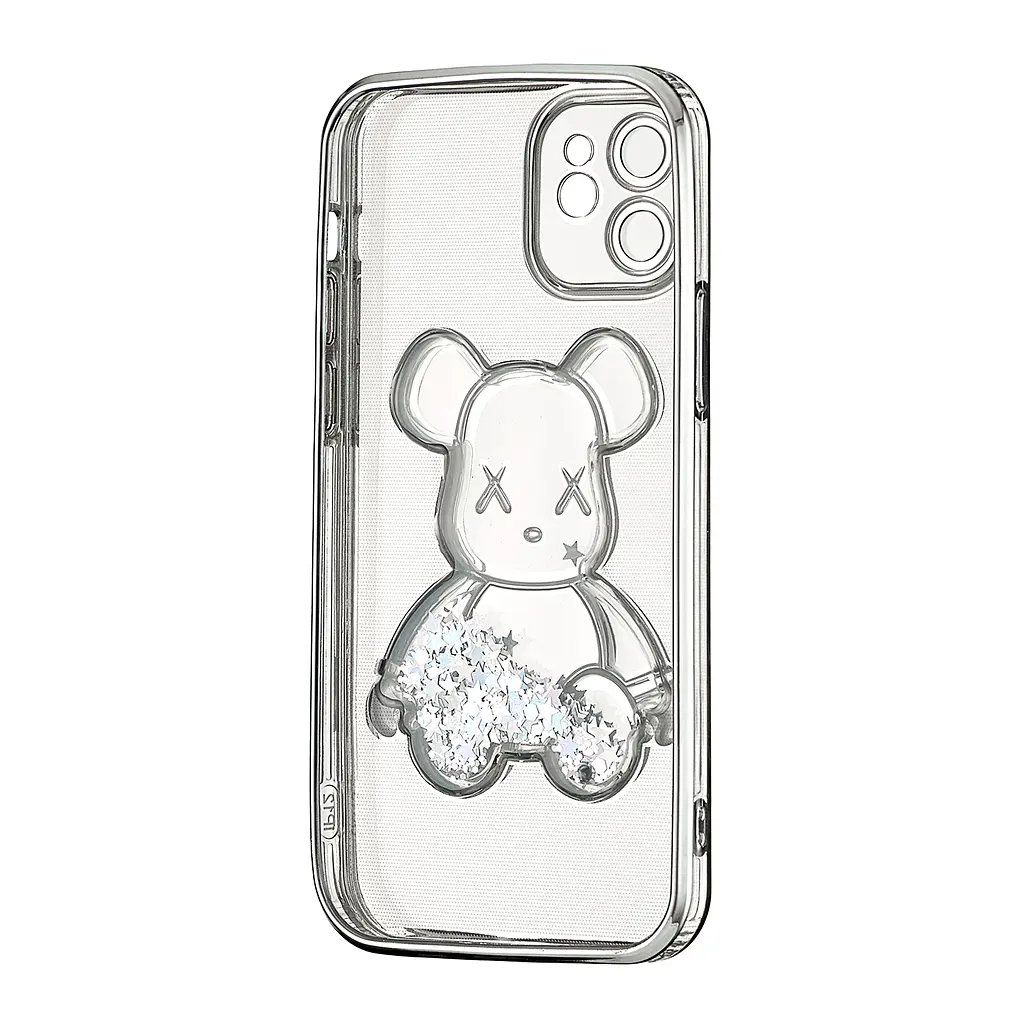 Чохол Shining Bear Case Protected Camera iPhone 12 Silver - фото 3