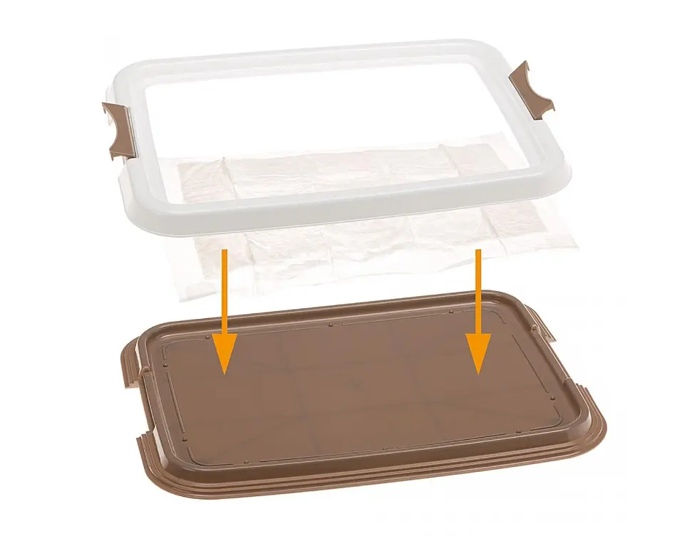 Туалет для собак Ferplast Hygienic Pad Tray Small для гігієнічних пелюшок 49x36x3 см 85346311 - фото 3
