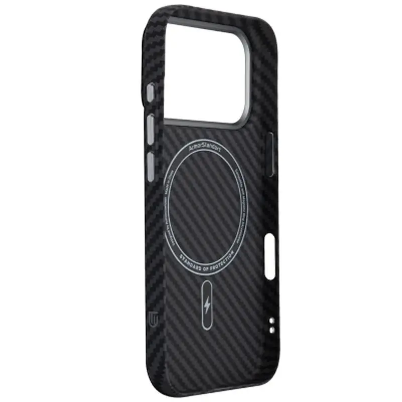 Чохол до мобільного телефона Armorstandart LikeCarbon2 MagCase Apple iPhone 17 Pro Carbon Black (ARM86258) - фото 4