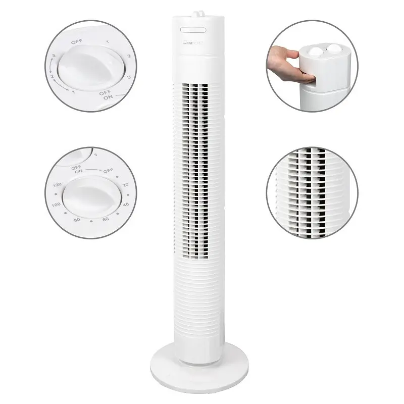 Вентилятор колонный Clatronic TVL 3770  78cm, мощность 35вт, белый - фото 7