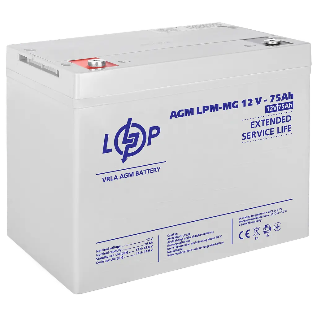 Акумулятор мультигелевий LPM-MG 12V - 75 Ah - фото 2