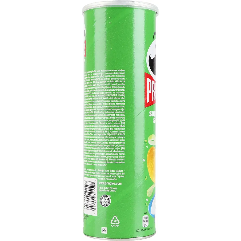Чипси Pringles Sour Cream & Onion Сметана та цибуля 165 г (423906) - фото 4