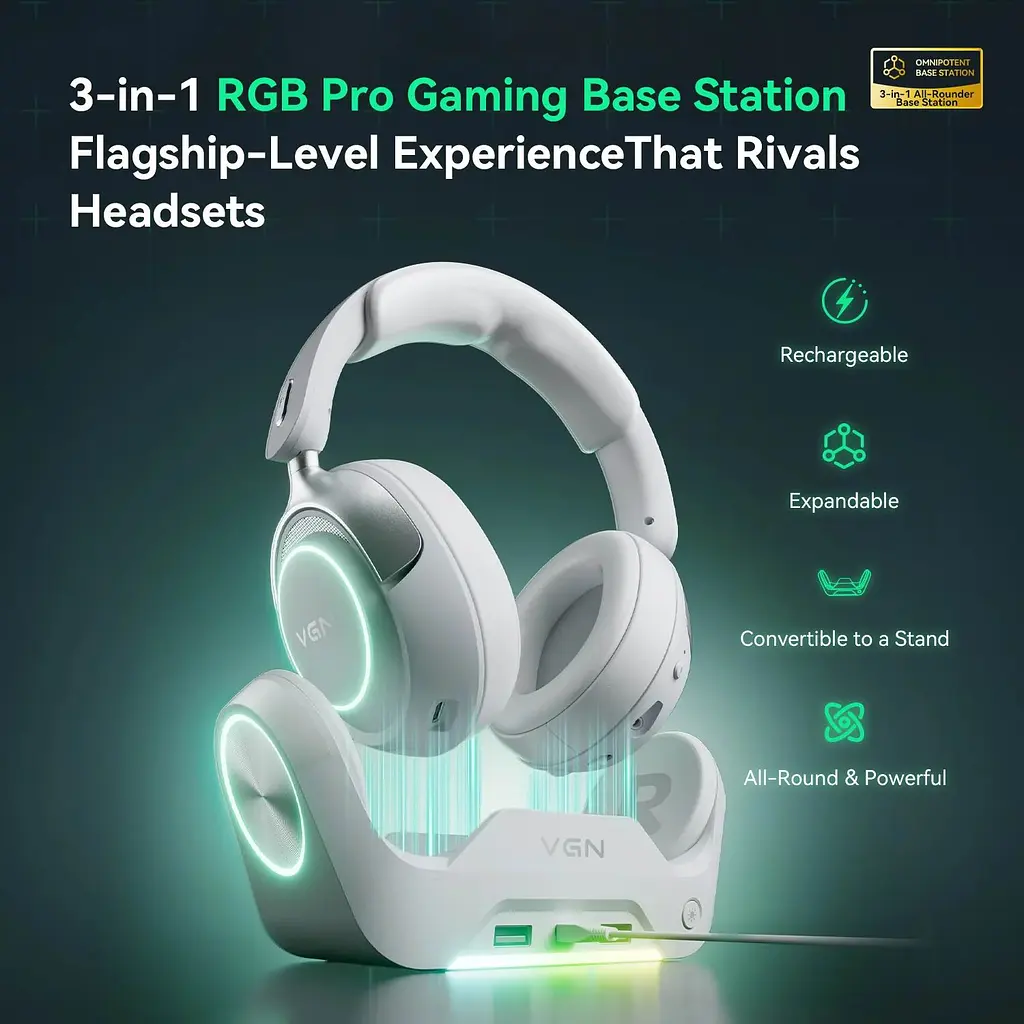 VGN OMNISOUND PRO MAX — преміальний звук для справжніх геймерів 7.1 для FPS, 53 мм драйвери, Black - фото 8