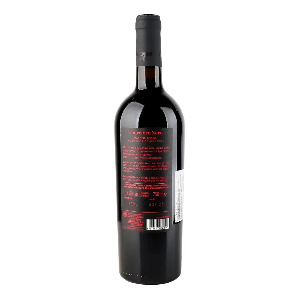 Вино Guerrieri Guerriero Nero Marche красное полусухое 14% 0.75 л - фото 2