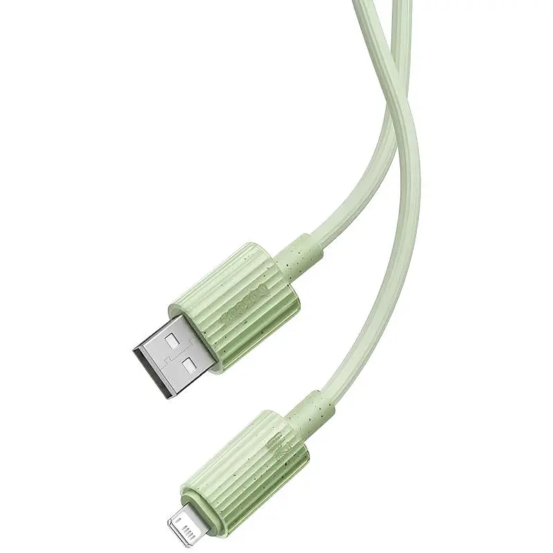 Дата кабель Baseus Habitat Series Fast Charging USB to Lightning 2.4A (2m) (P10360200) Natural Green - фото 3