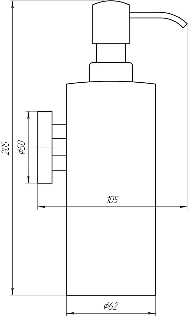 Дозатор для рідкого мила Globus Lux SS 8432, Хром матовий - фото 3