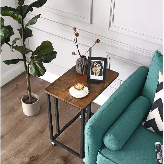 Журнальный столик приставной Leobert Angel на колесиках в стиле Loft - фото 2