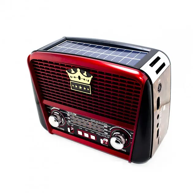 Радіоприймач GOLON-RX 455 SOLAR USB+SD Червоний - фото 2