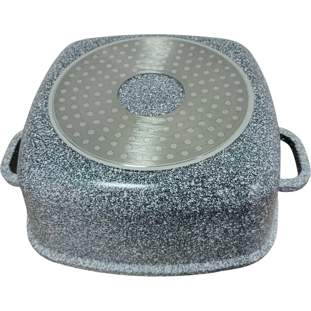 Каструля Vezzer квадратна з кришкою 24 см 4.5 л сіра (VZ8046) - фото 4