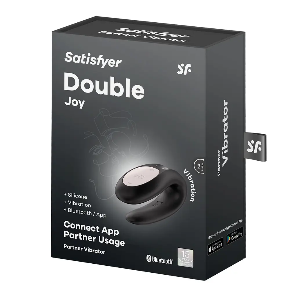 Смарт-вібратор для пар Satisfyer Double Joy Black із широким кліторальним стимулятором - фото 7