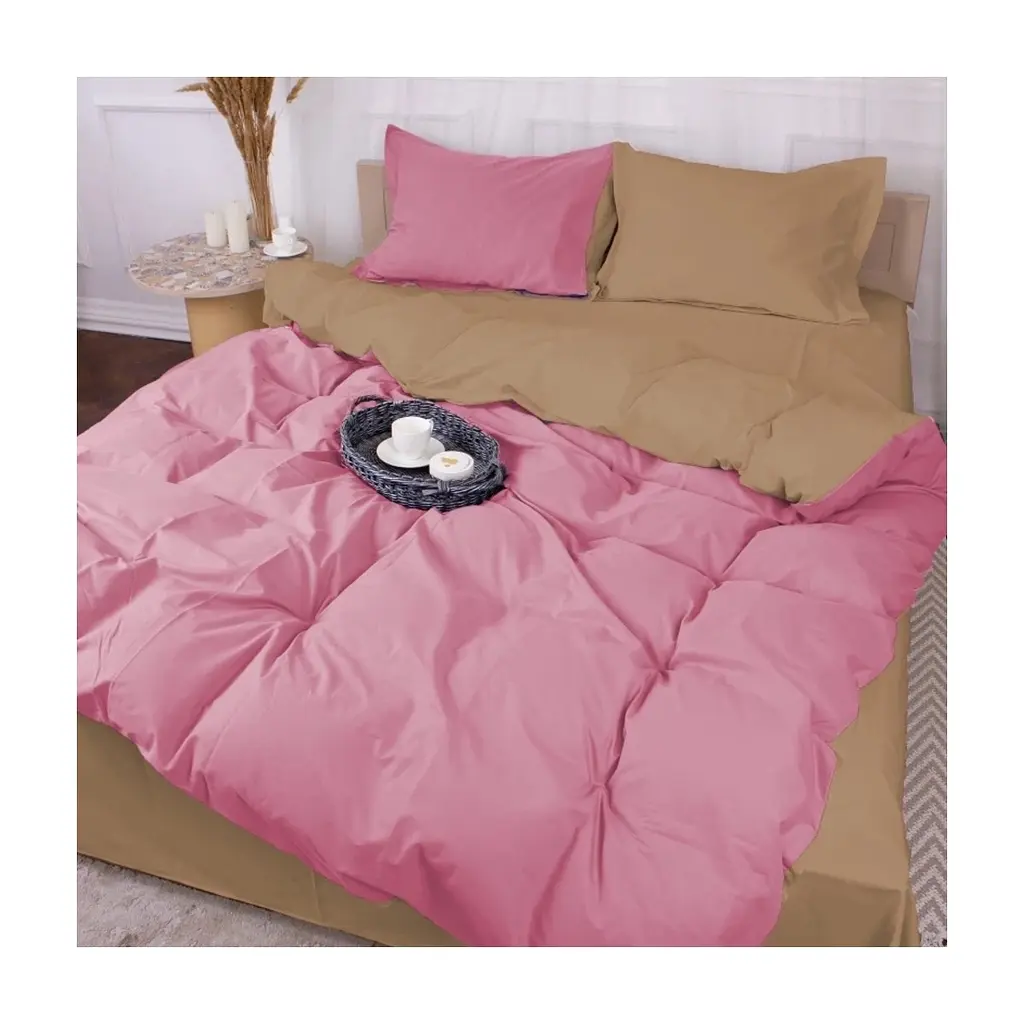 Постільна білизна MirSon Poplin Line 015 + 041 Honey 110x140 (2200006277743)