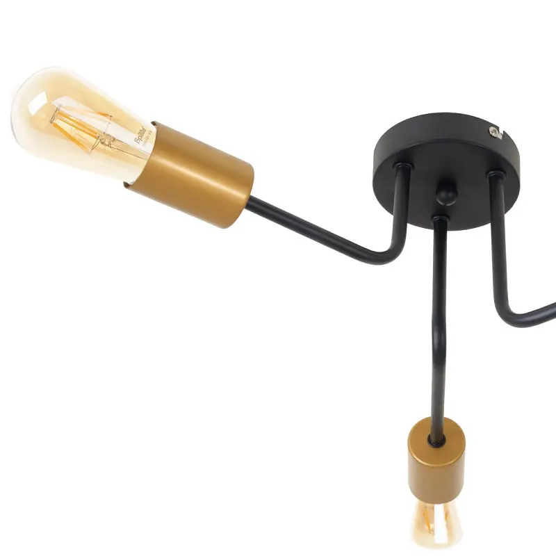 Люстра потолочная Brille E27 60W BK (BL-590C/3) - фото 6