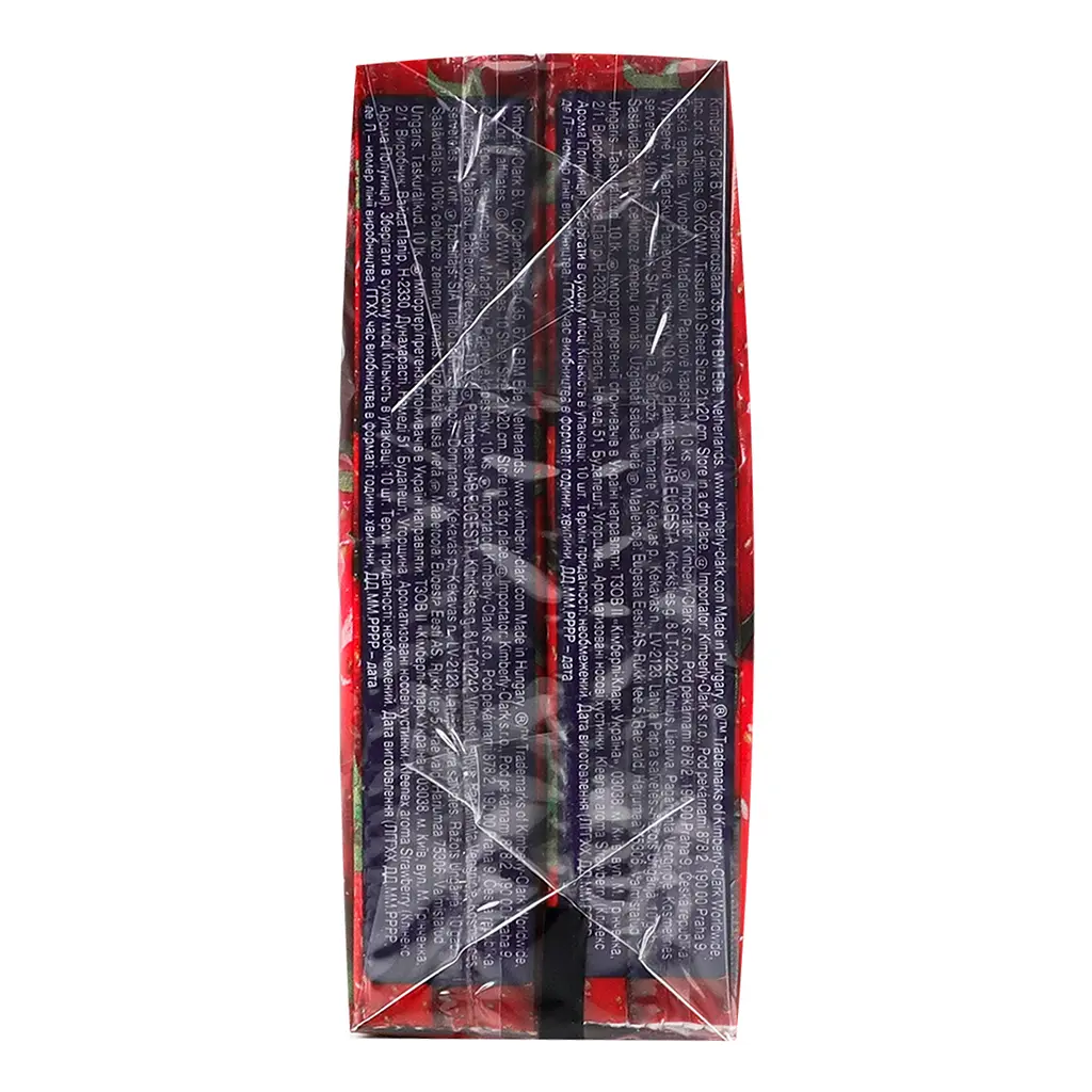 Набір: Носовички Kleenex Полуниця 100 шт. (10 п. x 10 шт.) - фото 8