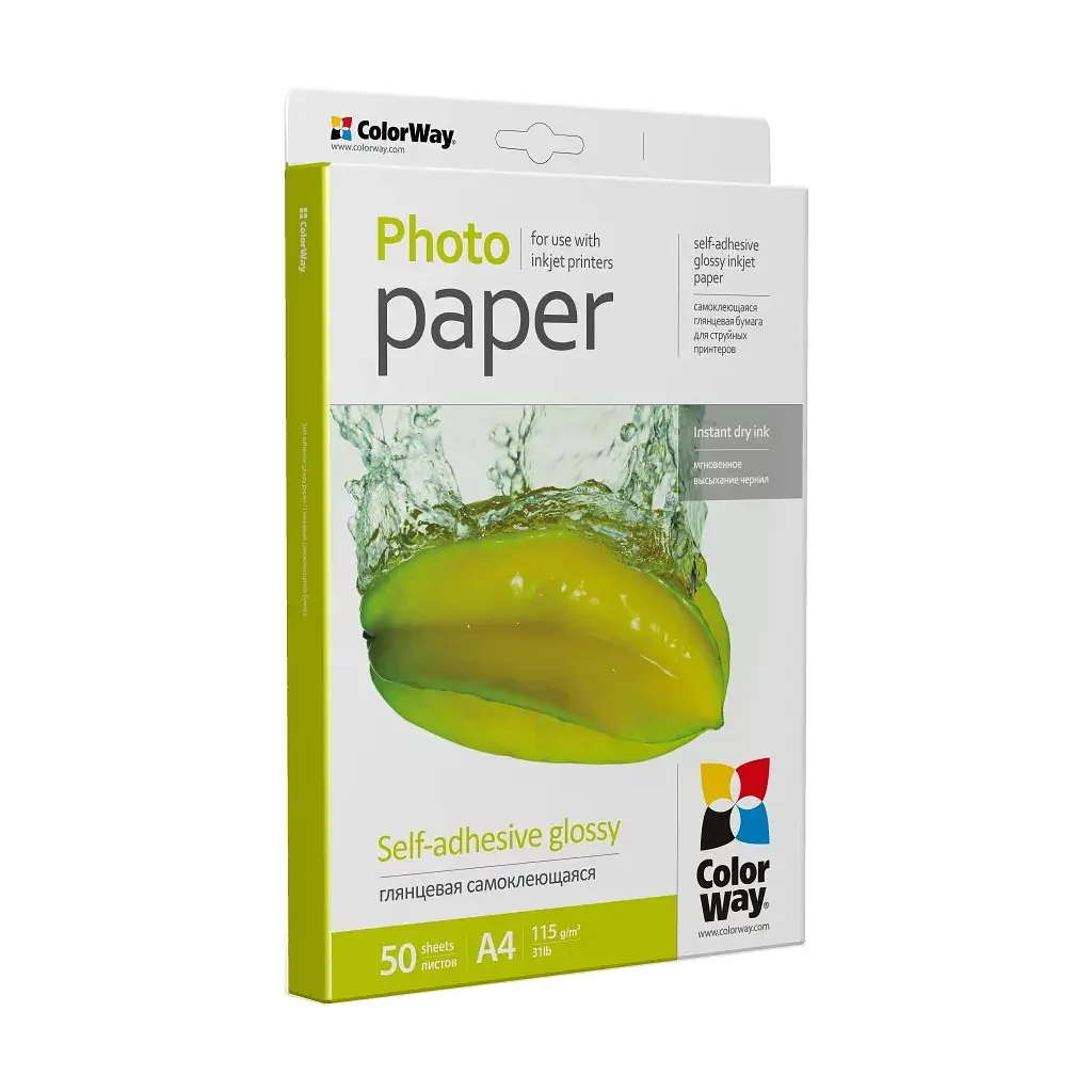 Фотопапір ColorWay A4 115г glossy 50л (PGS1158050A4) - фото 2