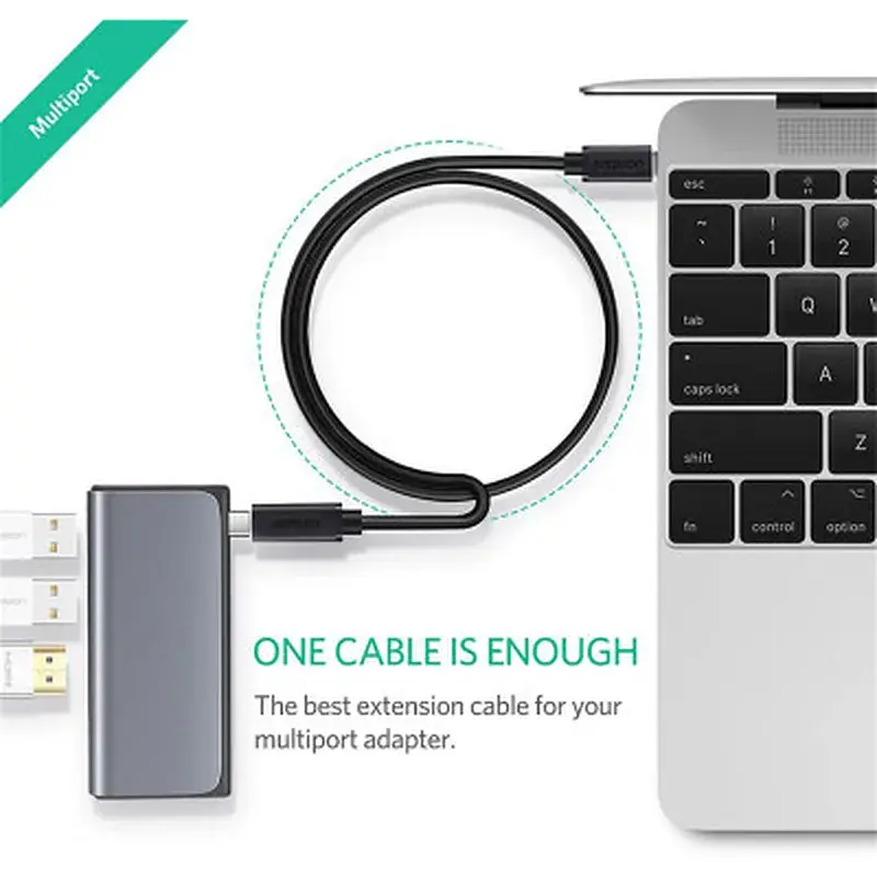 Дата кабель USB-C to USB-C 1.0m USB 3.1Gen2 100W US353 Black Ugreen (10387) - фото 3