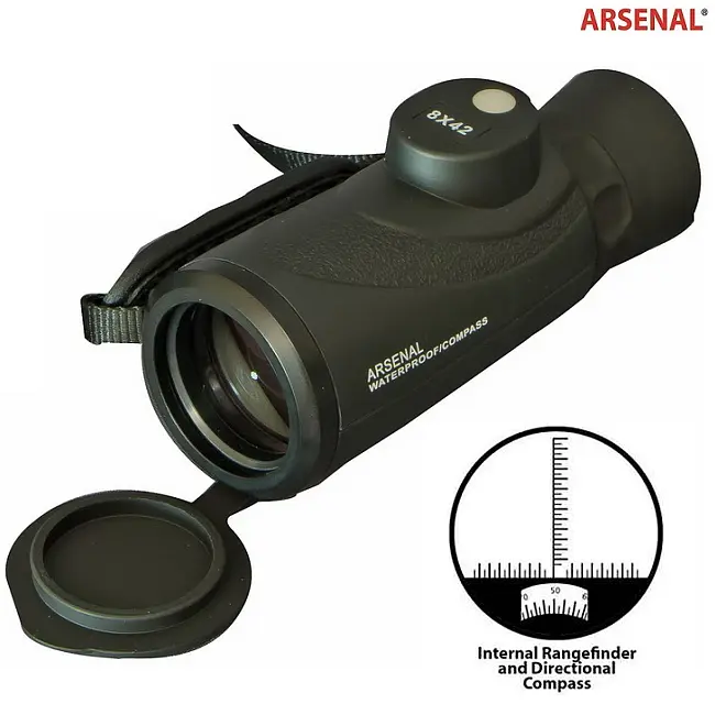Монокуляр Arsenal 8x42 з компасом (NB27-0842C) - фото 2