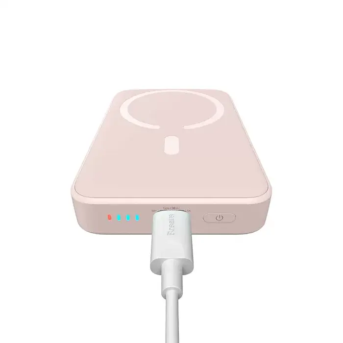 Портативна батарея Baseus Magnetic Xiaomini Wireless Fast Charge Power Bank 10000 mAh 20W PPCX030004 Pink - фото 4