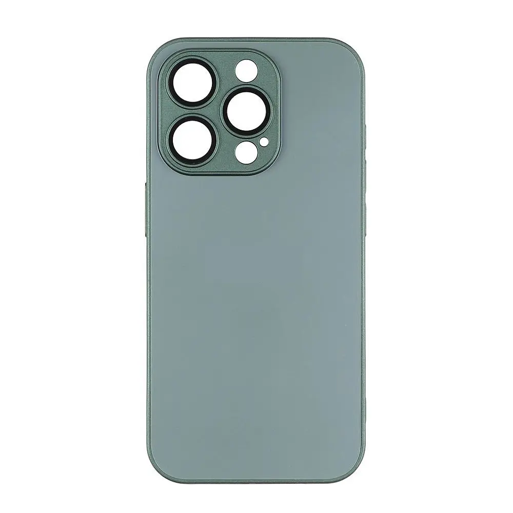Чохол-накладка скляний матовий із захистом камери Matte AG-Glass Apple iPhone 15 Pro Cangling Green