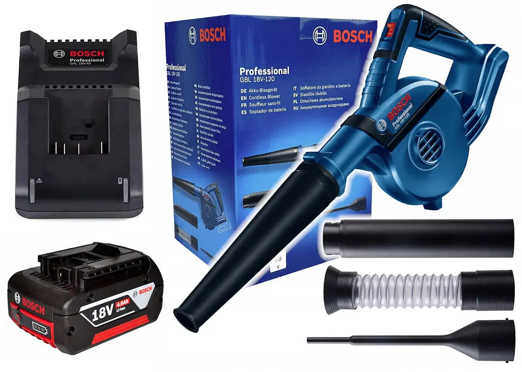 Повітродувка акумуляторна Bosch GBL 18V-120 Professional з акб GBA 18V 4.0Ah і з/п GAL 18V-40