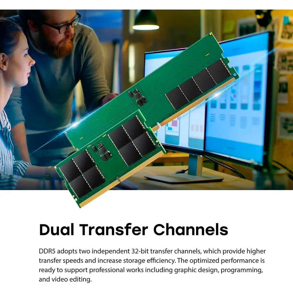 Модуль пам'яті Transcend DDR5 48GB JM 5600Mhz SO-DIMM 2Rx8 3Gx8 CL46 1.1V (JM5600ASE-48G) - фото 5