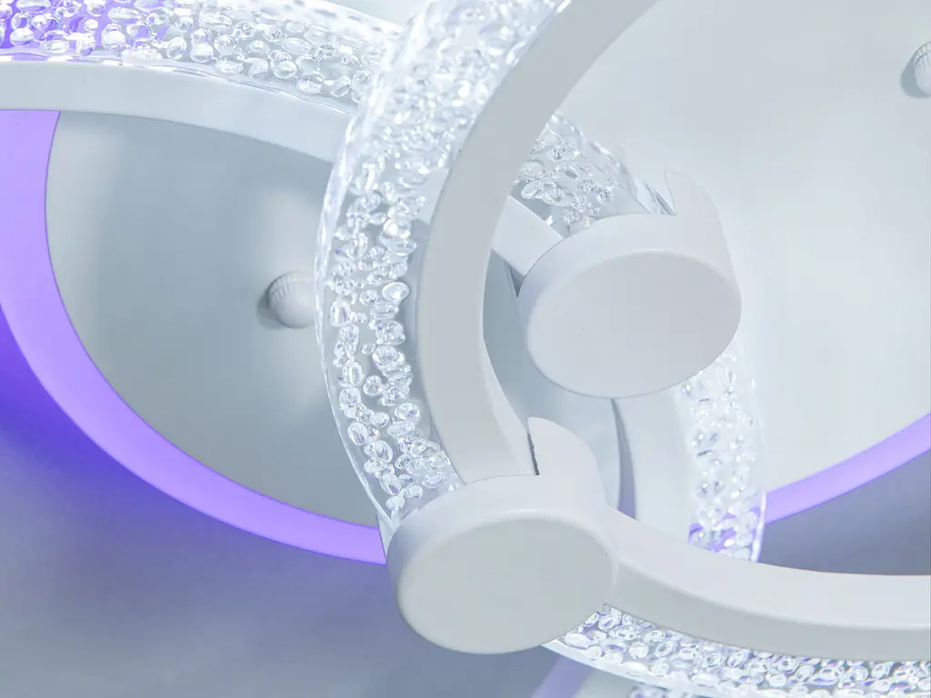 Люстра стельова LED Diasha A8180/2WH, 55W, 4100K, білий метал, сучасний стиль для дому - фото 5