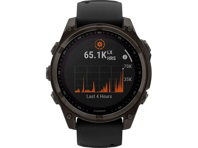 Спортивний годинник Garmin Fenix 8 47mm Solar Sapphire Carbon Gray DLC Titanium w. Black/Pebble Gray S. Band (010-02906-10/11) - фото 3