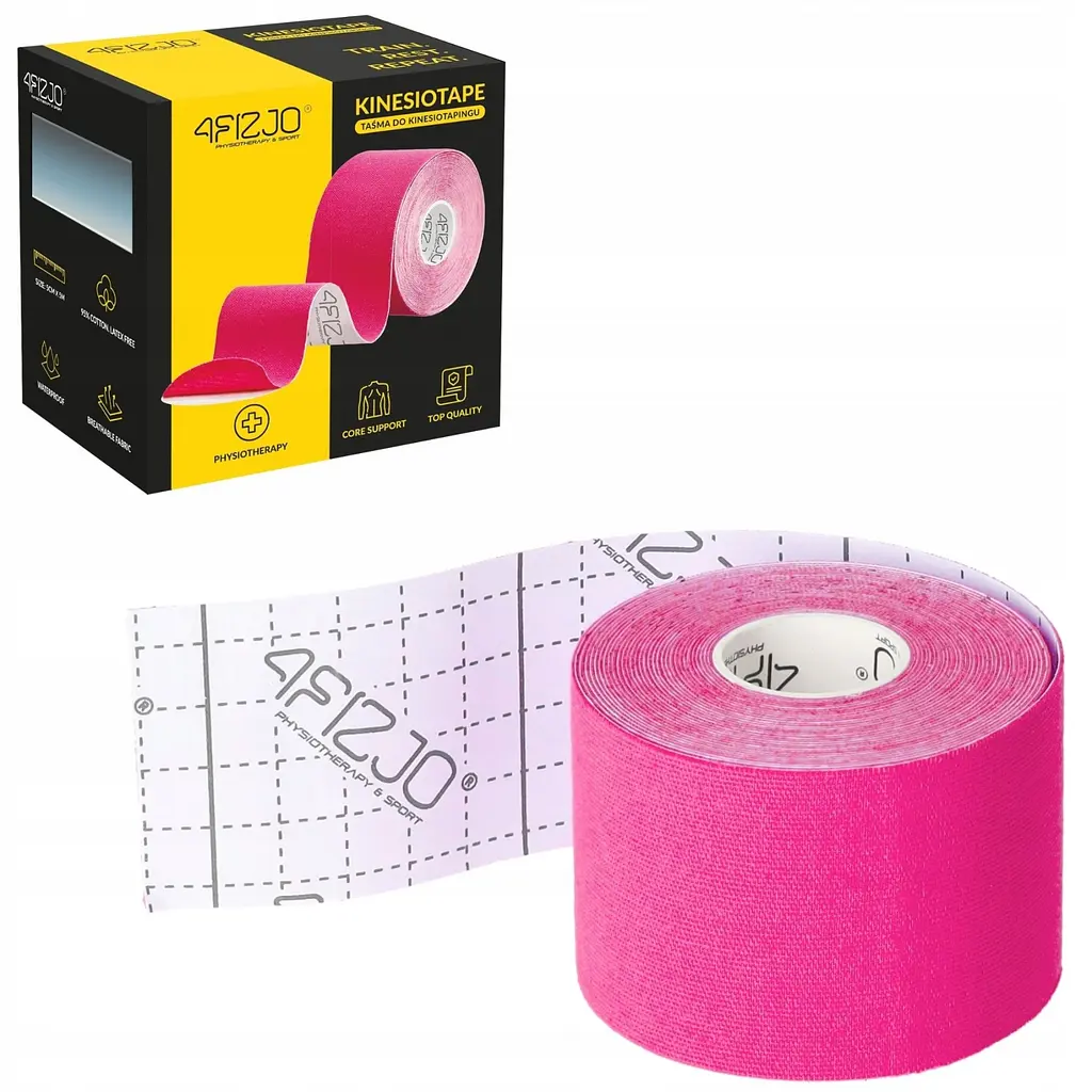 Стрічка кінезіологічна (кінезіо тейп) 4FIZJO 5 см x 5 м 4FJ0540 Pink (P-5907739316004) - фото 5