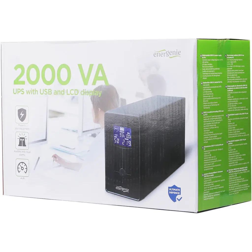 Пристрій безперебійного живлення EnerGenie EG-UPS-035 2000VA LCD (EG-UPS-035) - фото 4