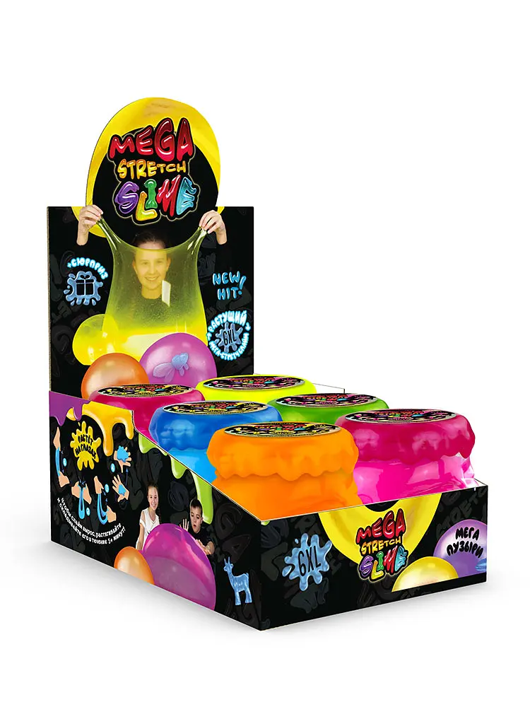 В’язка маса Mega Stretch Slime 6XL (українською)/російська, Danko Toys - фото 2