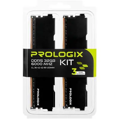Модуль памяти для компьютера DDR5 32GB (2x16GB) 6000 MHz Black Prologix (PRO32GB6000B5K) - фото 6