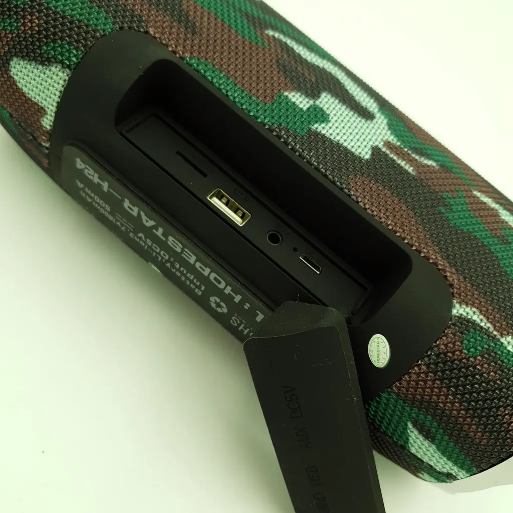 Бездротова акумуляторна колонка Bluetooth акустика FM MP3 AUX USB Hopestar H24 камуфляжна - фото 7