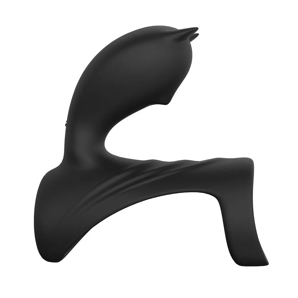 Віброкільце Dream Toys Pleasure Cage, 8.7 см (чорний) - фото 3