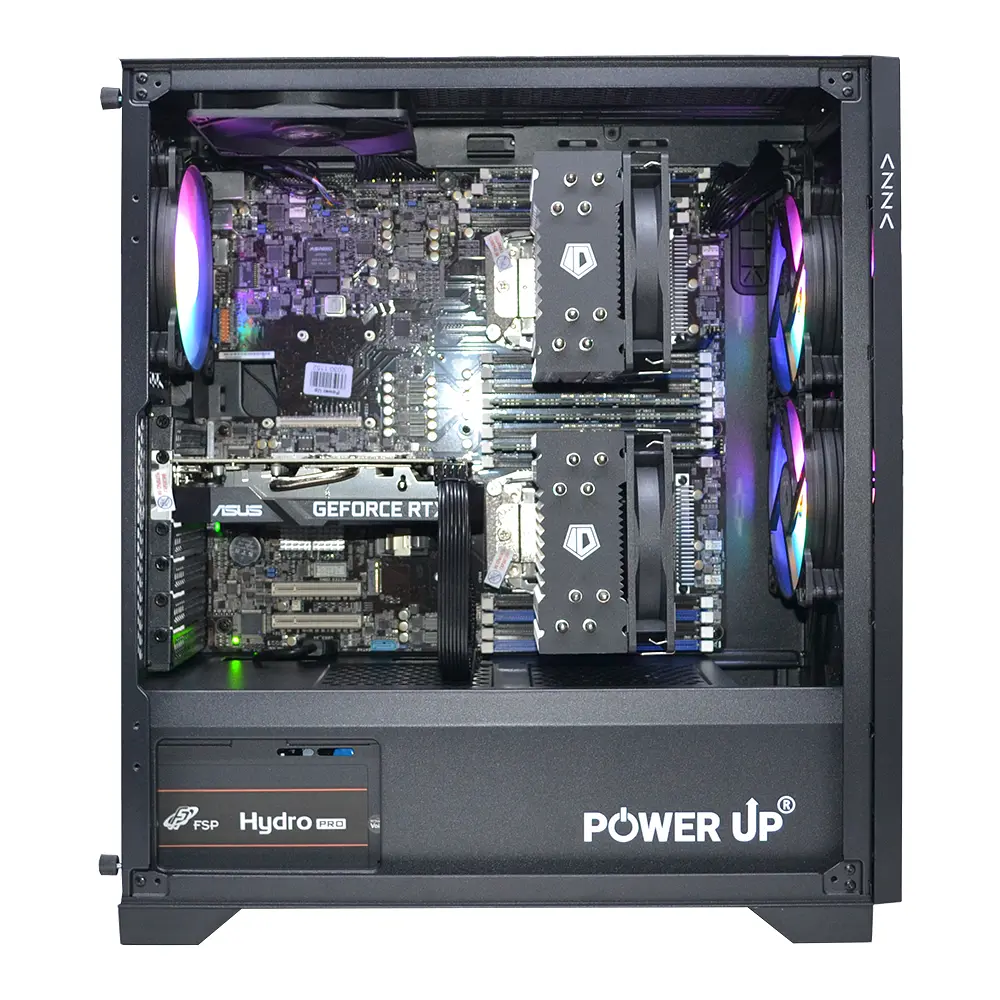 Двопроцесорна робоча станція Power Up #307 Xeon E5 2699 v3 x2/32 GB/SSD 512 Gb/GeForce RTX 3050 8 Gb - фото 2