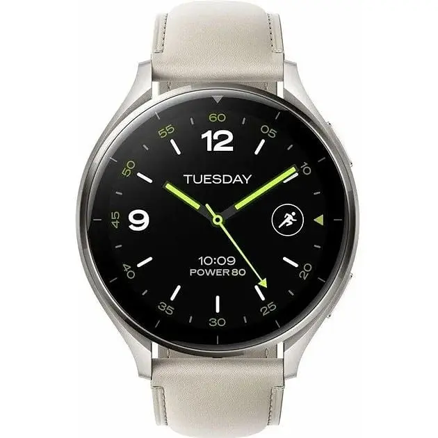Смарт-часы Xiaomi Watch 2 Titan Gray Case with White Leather Strap (BHR9306GL) (UA UCRF) - фото 2
