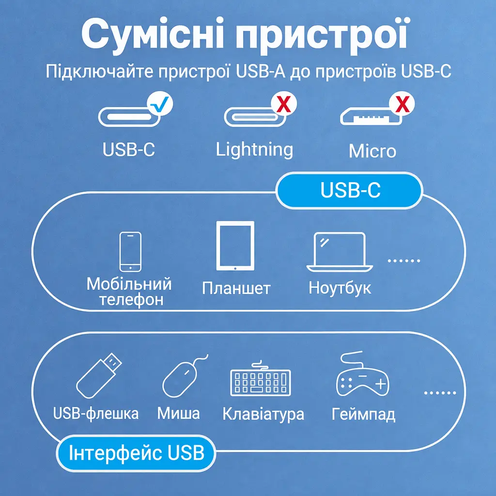 OTG-перехідник Vention CCVBB USB-C - USB-A 3.0 0,15 м чорний (CCVBB) - фото 4