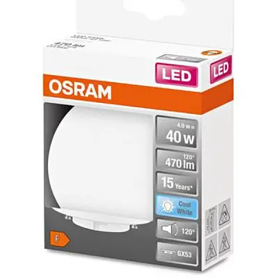 Лампочка Osram LED STAR, 4.9W, 470Lm, 4000K, GX53 (4058075433465) - фото 3
