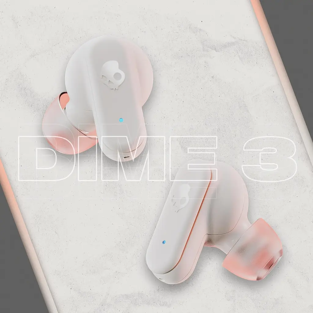 Навушники SkullCandy DIME 3 Bone/Orange Glow (S2DCW-R951) - фото 6