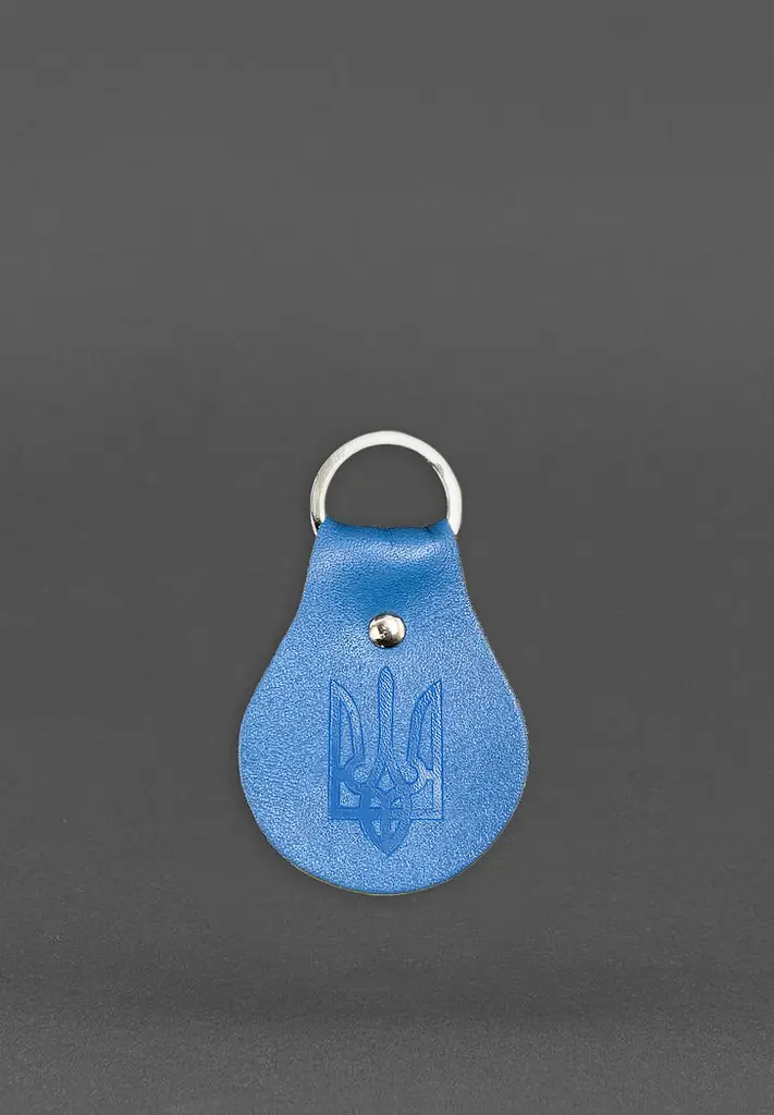 Шкіряний брелок Патріотичний синьо-жовтий - фото 2