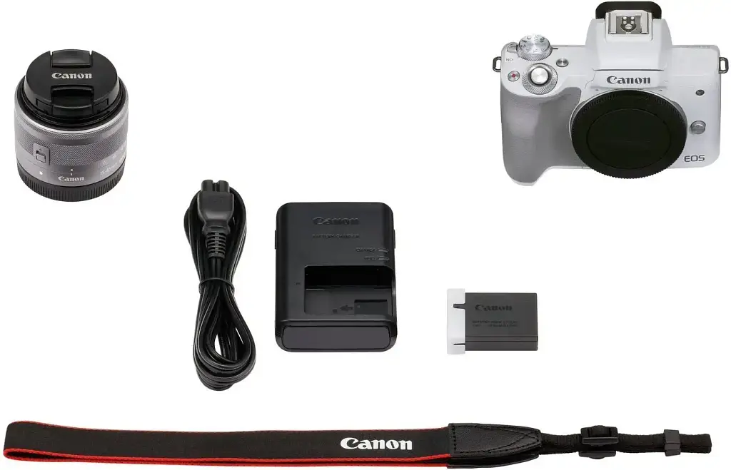Фотоаппарат Canon EOS M50 Mark II kit (15-45mm) IS STM White (4729C005) - фото 6