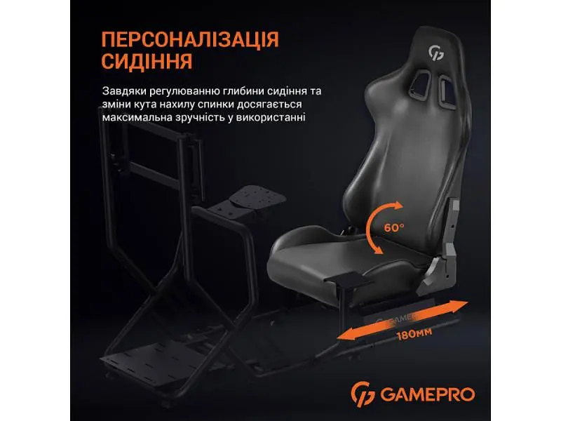 Ігрове крісло кокпіт GamePro RS115 Black - фото 10
