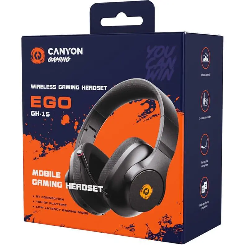 Ігрова гарнітура Canyon EGO GH-15 2 in 1 BT Black (CND-SGHS15B) - фото 6