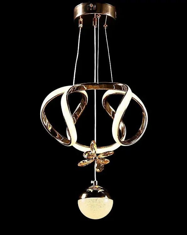 Люстра стельова LED Splendid Ray L123/2, 30W, золото, білий, сучасний стиль, регульована висота - фото 3