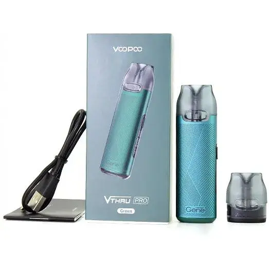 Под-система електронна сигарета VooPoo V.THRU Pro 25W Pod 900mAh 3ml Kit Green (sn1384) - фото 2