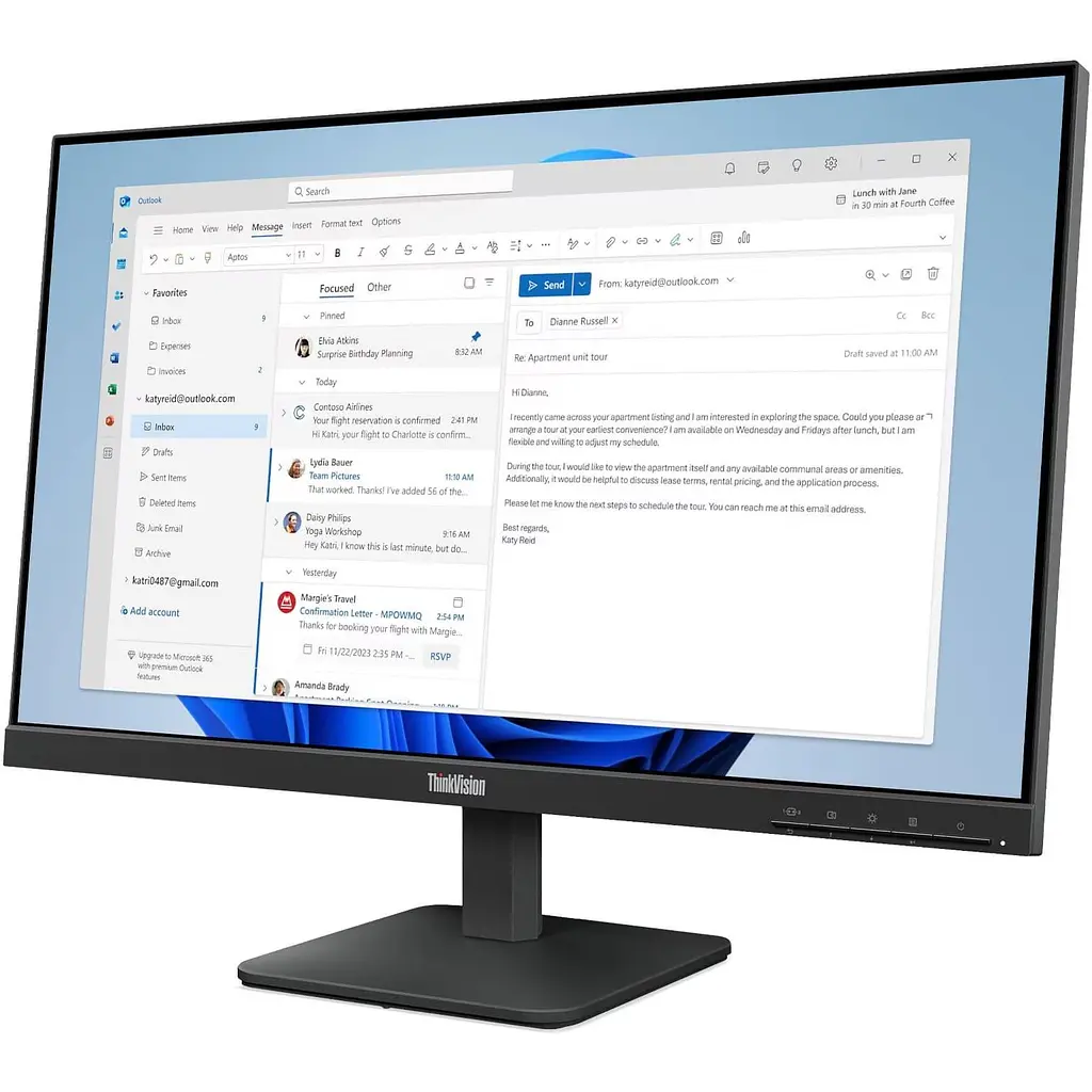 Монітор 23.8" Lenovo S24-4e (64B5KAT1UA) 1920x1080 (FullHD) IPS 100 Hz - фото 3