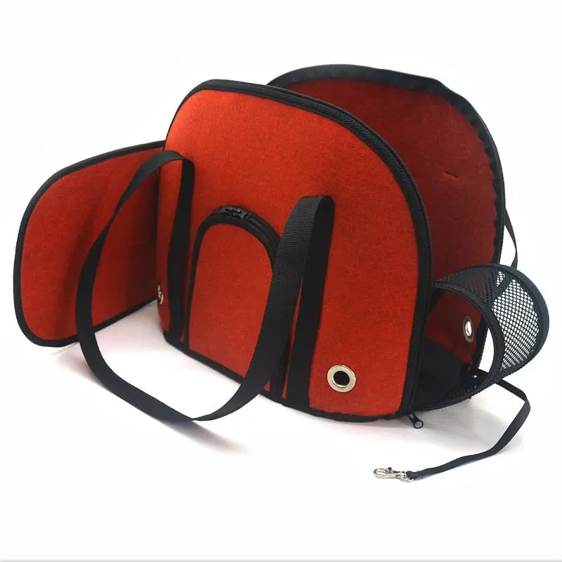 Сумка переноска Zoo-hunt Остин для кошек и малых пород собак №1 23х40х31 см красная - фото 4