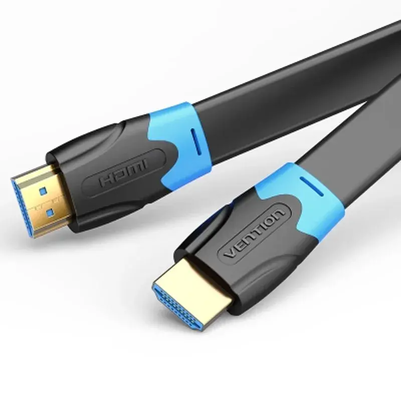 Кабель мультимедійний HDMI M to HDMI M 2.0m 4K60Hz flat black Vention (AAKBH)