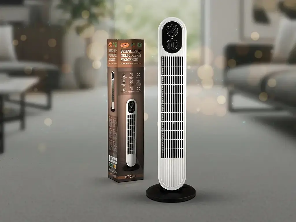 Вентилятор підлоговий колонний Tower Cooling Fan 500Вт BITEK BT-2901 / Кондиціонер для дому та офісу / Підлоговий вентилятор - фото 4