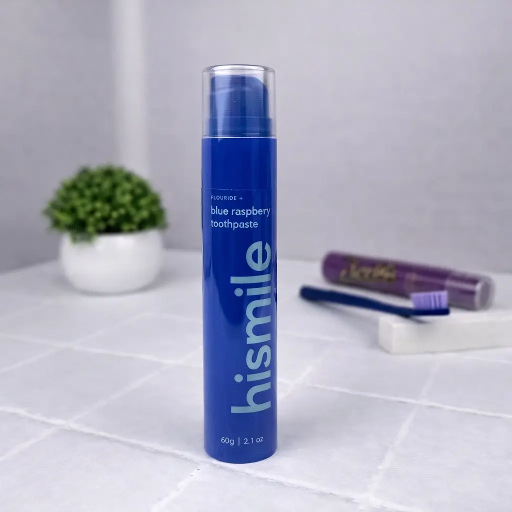 Зубная паста hismile Blue Raspberry голубая малина, с фтором и ксилитом, для отбеливания зубов 60 г - фото 2