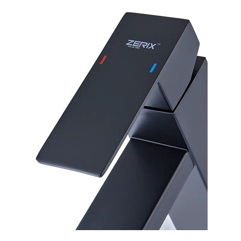 Смеситель для умывальника Zerix KUB-001 Black ZX4703 Черный матовый - фото 2