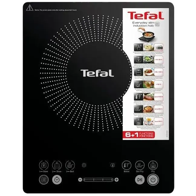 Плитка настільна Tefal Everyday Slim 2100 Вт індукційна чорна (IH2108E1) - фото 2